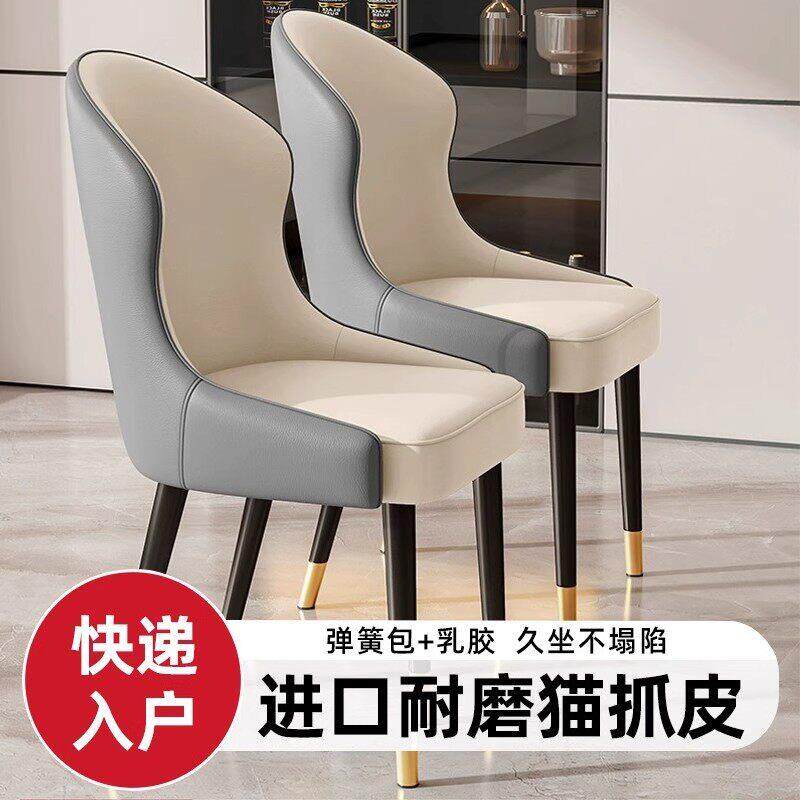 铁艺餐桌椅轻奢高级吃饭结实耐用新款简约现代舒服凳靠背椅子家用