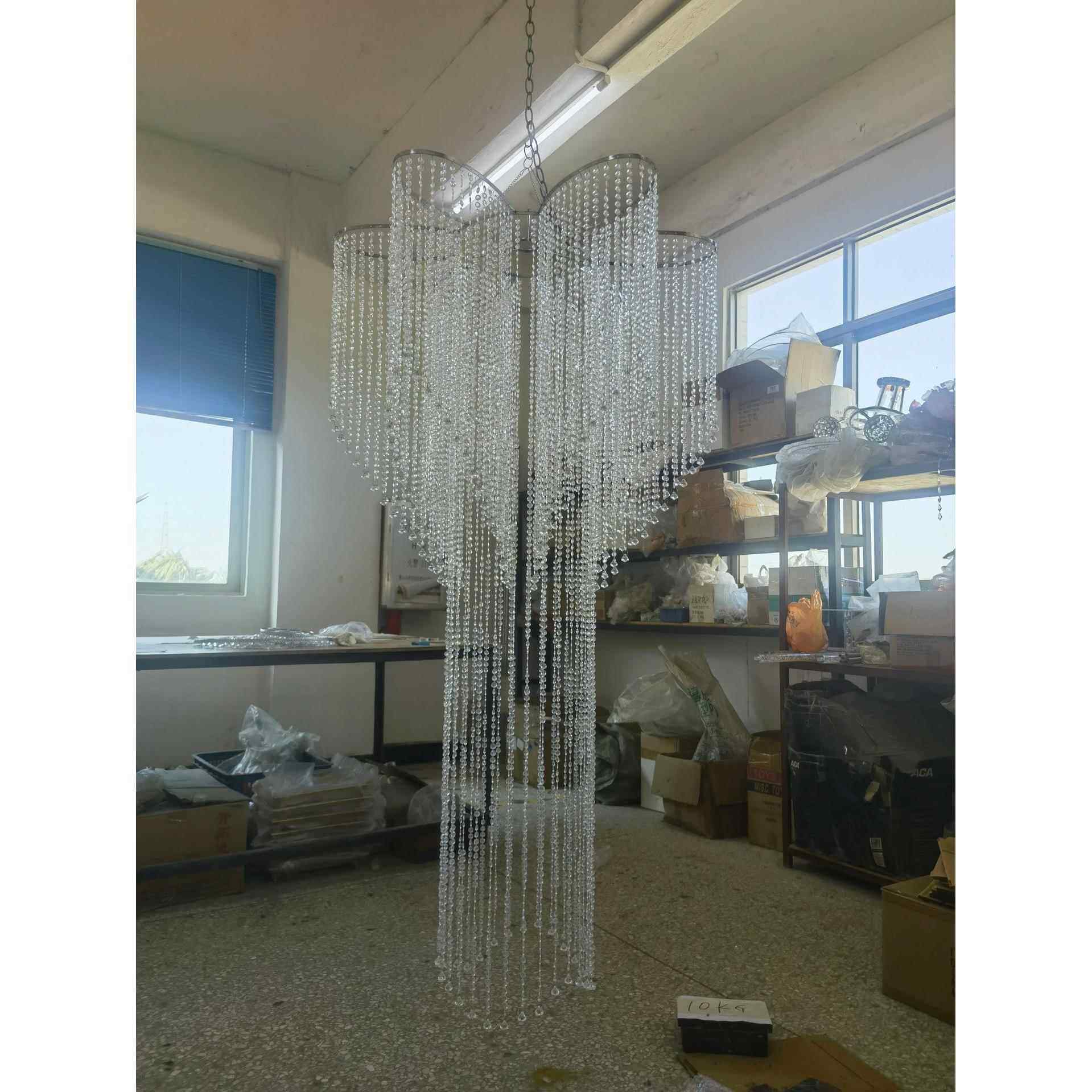亚克力连线珠吊灯 婚礼派对装饰灯道具流苏挂帘