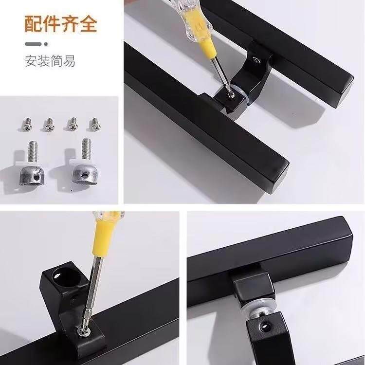 加厚方管拉手不锈钢斜脚门把手黑色双开门商铺有框推拉门提手