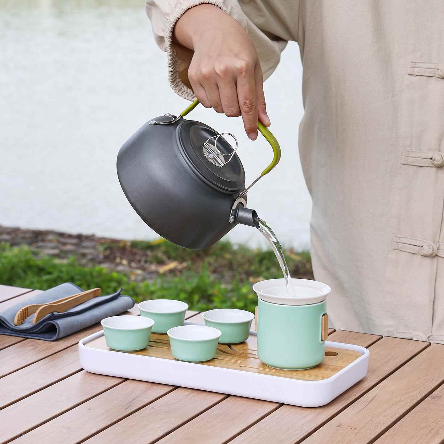 旅行茶具装外露营便携收纳包套带水炉泡茶户器整套装备WPJ-1001煮