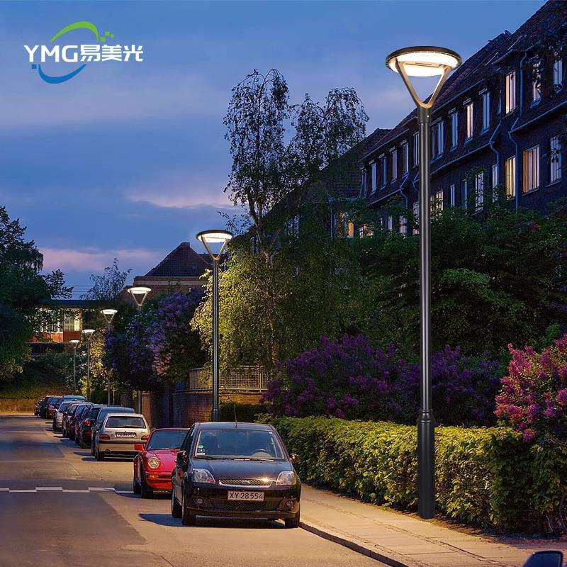 太阳能户外庭院灯天黑自动亮花园别墅小区家用室外防水装饰高杆灯