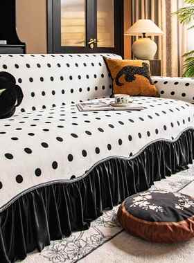 尼尔沙发巾四季通用防抓可雪机洗全包沙猫发套罩盖波CYA浪边法式