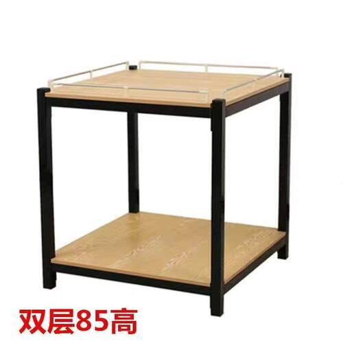 超市牛奶堆头架地推促销台饮料洗化钢木陈列货架便利店粮油展示架