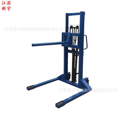 江苏圆滚型型1T1.6M手动液压装卸车升高机油压升降搬运堆放车