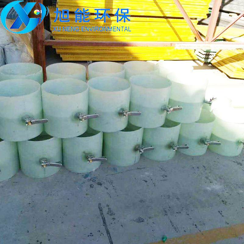 玻璃钢对夹式风阀蝶阀不锈钢手柄DN400圆形绿色FRP玻璃钢风阀