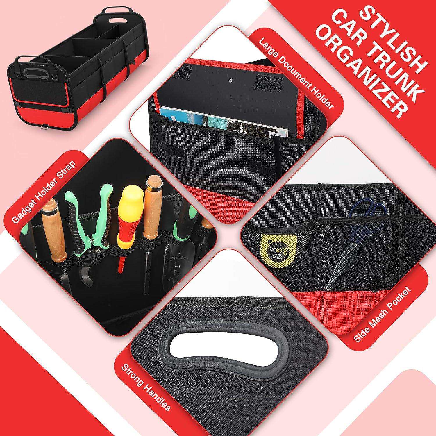 可汽车后备箱收纳纳箱大物容量折叠储箱防水防001尘收盒