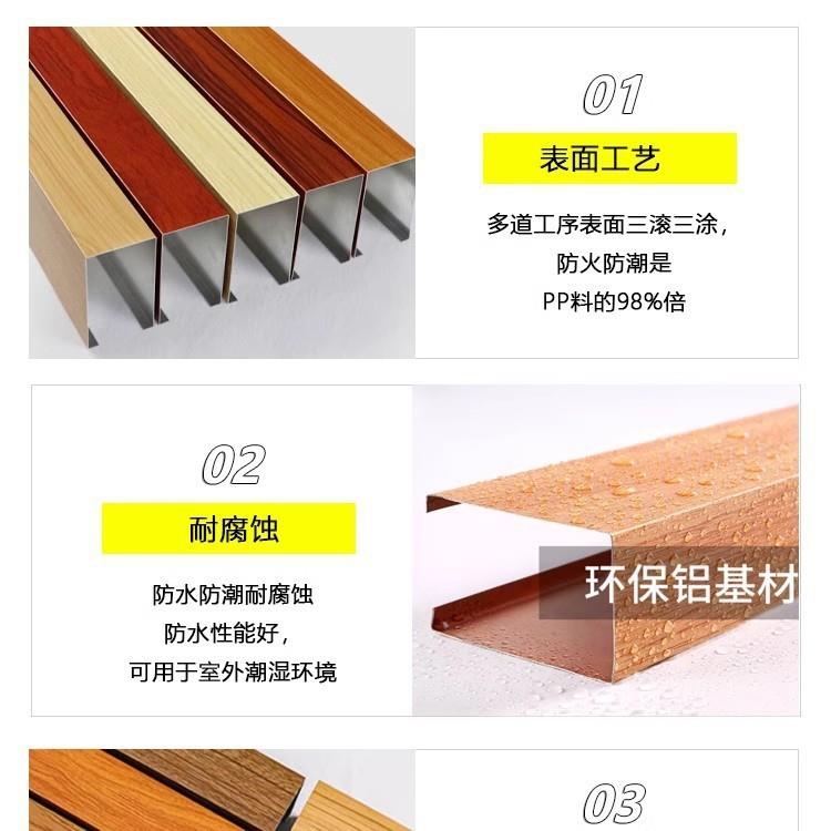木格纹铝方通吊顶料自装办公室规天花GBI板长条装材饰阳台铝方通
