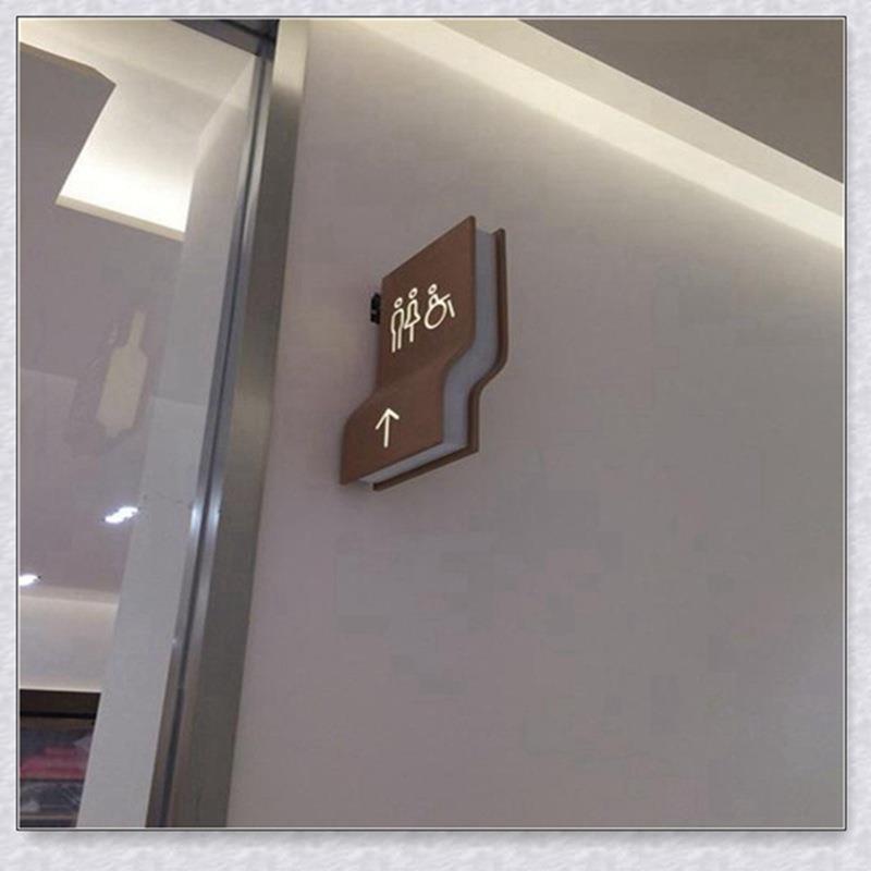 户外景区酒店商场导向标识牌购物中心厕所电梯指示牌不锈钢吊牌