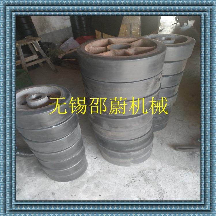 江苏厂家代包橡胶轮聚氨酯轮橡胶滚轮刮泥机行走轮
