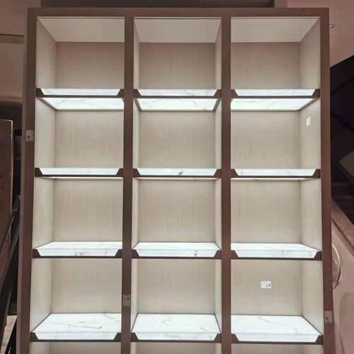 发光层板 透光仿石板展物柜隔板装饰展示柜亮光板发光展示柜定 制
