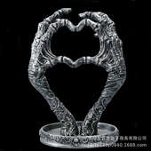 树脂复古摆件架家居珠宝 饰品哥特式 盘工艺品首饰手爱心新款 装