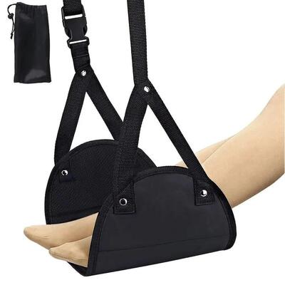 Portable Airplane Footrest - Adjustable Strap, Lightweight H
