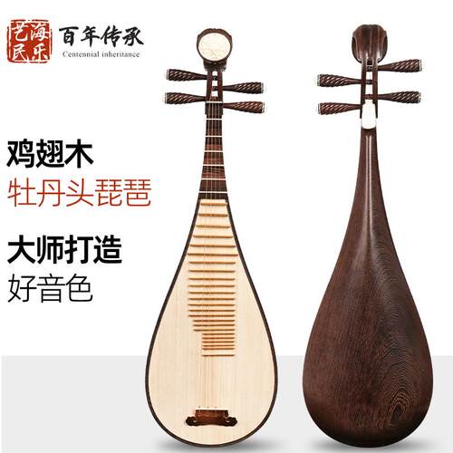 高档鸡翅木琵琶乐器考级初学者琵初学业入门专演奏琶琴琵五弦笆花