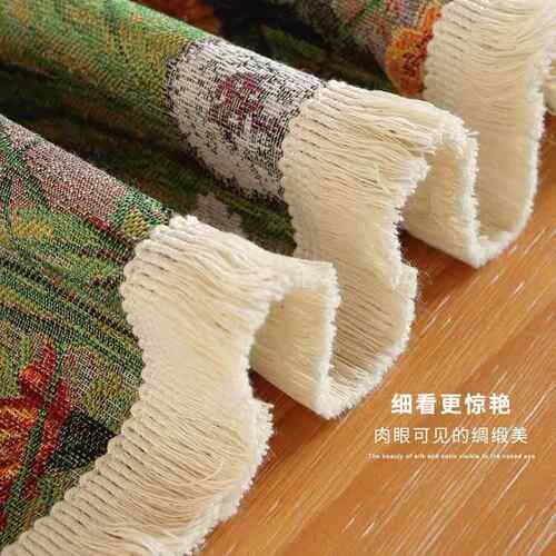 商厢复古绿视款SHtb-782色桌旗感桌布2026新餐桌电柜长条尾毛巾家