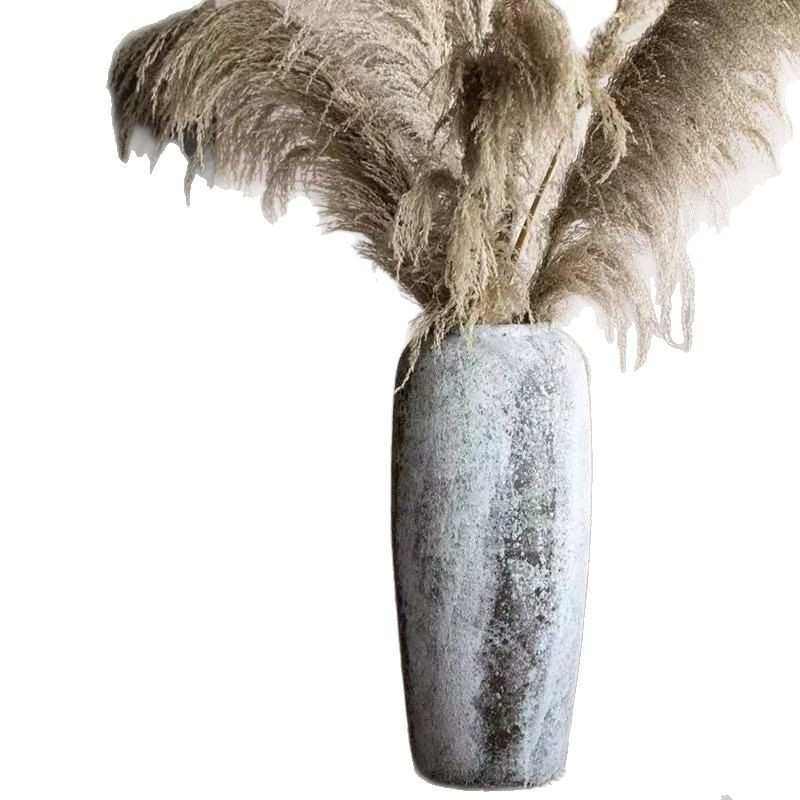 大号北欧摆件复古侘寂风粗陶罐客厅插花装饰现代简约白色家居花瓶,家居饰品,花瓶,淘宝优惠券,粉丝福利购,淘宝优惠卷