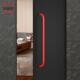 极简红白色弯管玻璃大门把手展厅办公室实木门把手对装 加厚不锈钢