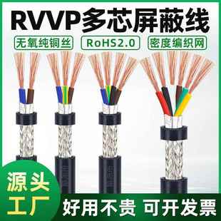 8芯AL铝箔编织控制电缆通讯线 RVVP屏蔽线信号线2