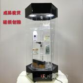 台球室桌球室皮头巧克粉旋转展示柜压克力展示架货架精品店置物架