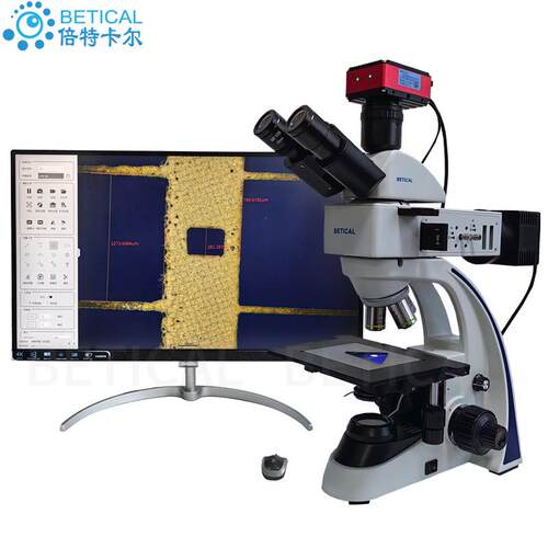 4K三目金相显微镜CR55TL-900HK型带透反射LED可调光拍照录像测量