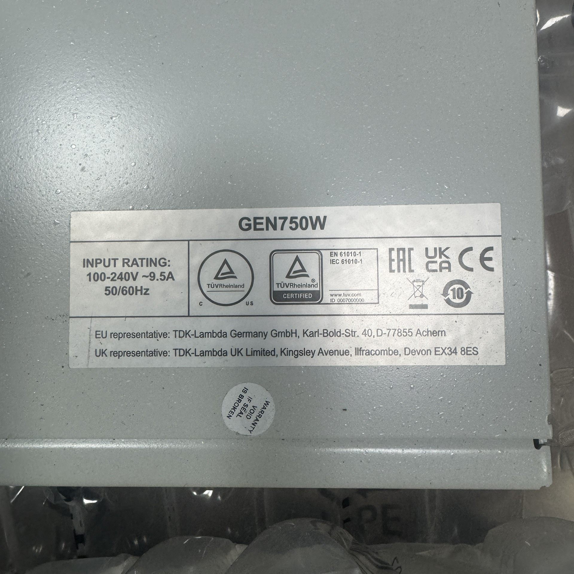 TDK-Lambda GEN750W 电源模块，输入电压10