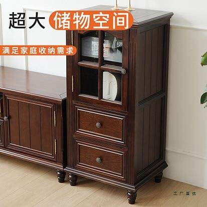 美式酒柜家具现奢代简靠约餐边柜实木单985门柜欧式客柜厅墙轻小