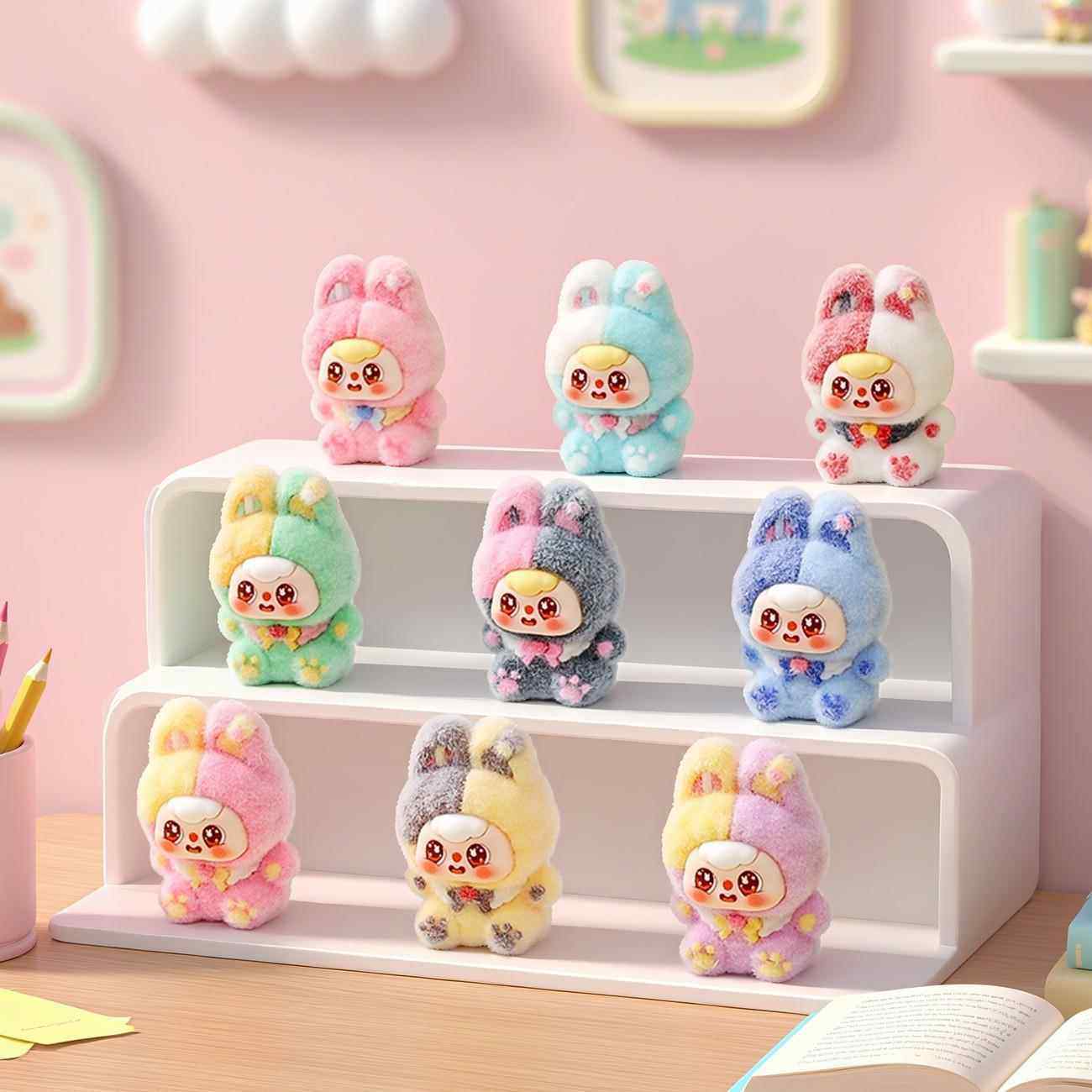 可爱植绒豆包朋克兔系列萌粒公仔潮玩可爱风办公桌面装饰品小摆件,家居饰品,桌面摆件,淘宝优惠券,粉丝福利购,淘宝优惠卷