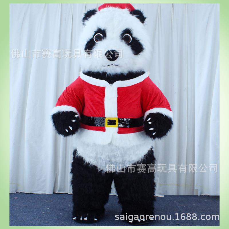 充气人人偶服装圣诞老人饰雪玩圣诞节日活YRQ动服鹿偶表演卡通