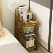 可移动床头柜卧室小型缝5.13.03超窄迷物你床边收纳夹柜简易铁艺