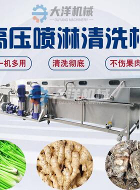 山压喷淋清洗机大洋机械无损伤四面喷淋清洗彻底葛根清洗设备