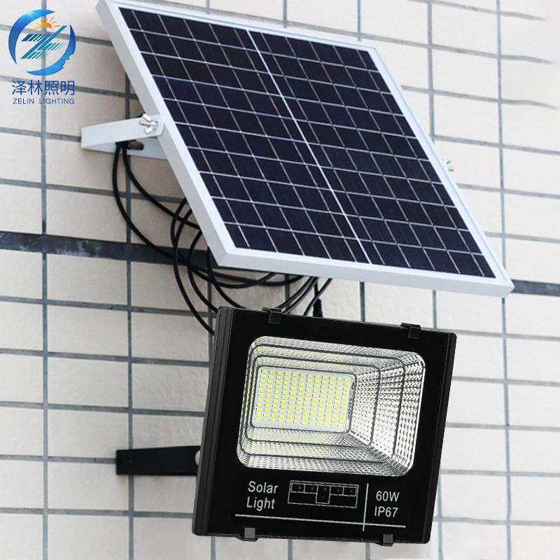 LED投光灯户外庭院灯家用室内大功率新农村自带路灯太阳能灯