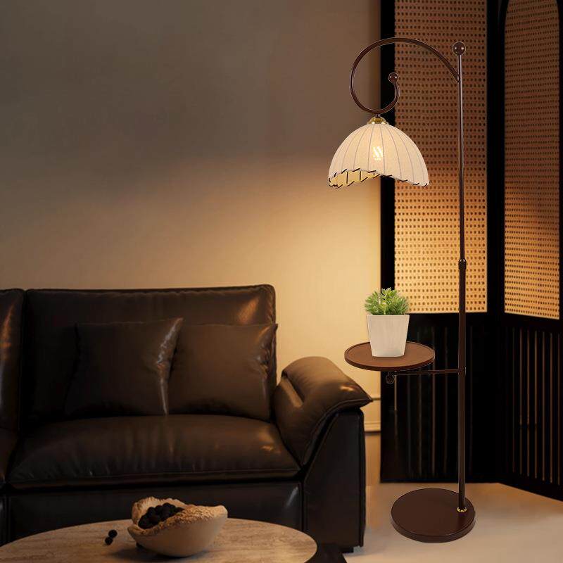现代简约落地灯客厅沙发旁边茶几氛围灯美式风卧室床头柜置物台灯