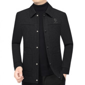 商闲外套男装 翻领时尚 25年秋季 爸爸装 新款 中青年男士 夹克衫