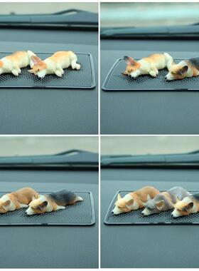 新款直销大号睡不醒系列柯基模型秋田犬车摆车饰车内装饰品玩偶配