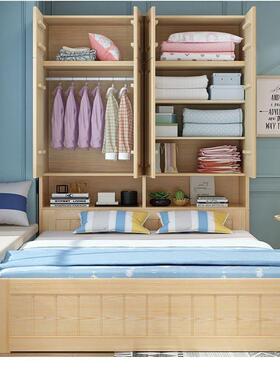 组儿童带柜子合柜床家用体卧室榻榻米床衣一小GOZ户型双人床多功