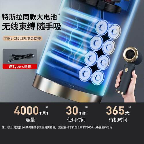 itutn爱图腾车载吸尘车用无333线抽电充迷你小型手器持吸吹充大吸