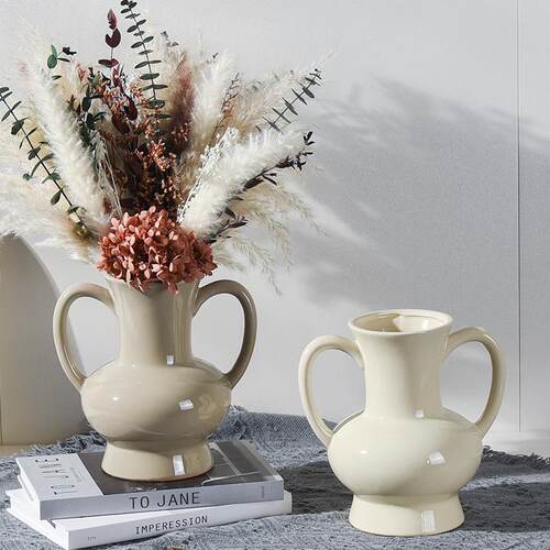 陶瓷花瓶高级感水培插花瓶餐桌客厅摆件家居饰品ins风装饰艺术瓶