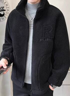 ROLENZ高端品牌羊羔毛轻薄羽绒服男冬季潮加厚摇粒绒上衣冬装外套