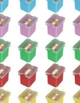 34件15A20A25A30A40A50A60A32V迷你开槽汽车盒式保险丝套件