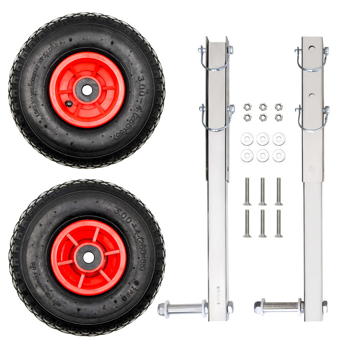 KOETSU科特苏可拆卸推车移动托架冲锋舟不锈钢拖轮便携冲浪划水板