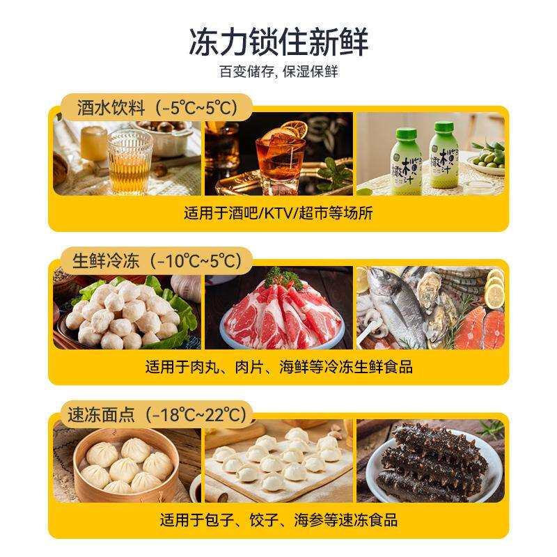 华尔除雾柜门冷藏943冷冻示立式冰生柜商用展鲜柜灯箱款榴莲低温