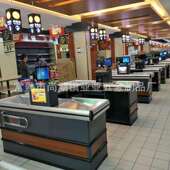 金属便店商场水果蔬菜店母店不柜锈钢面利超市收银台婴38加厚商用