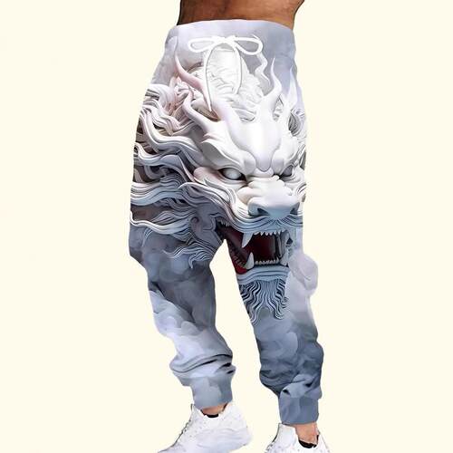 Men's Ankle Length Belted Drawstring Patchwork Look Techwear