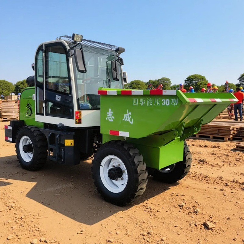 旭阳FC-30柴油四驱翻斗车 液压自卸 3T载重 50马力电启动工程四轮
