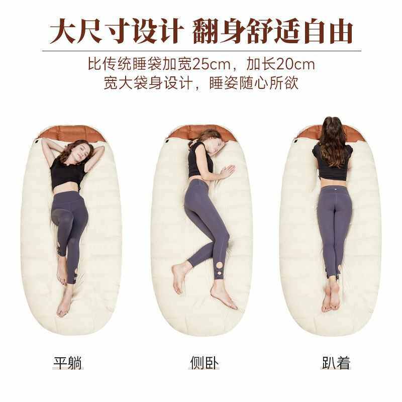 户外睡袋大人冬季零下30度加大加厚保暖野营防寒蛋形加宽睡袋成人