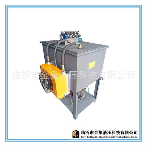 液压泵站15KW卧十通径四联电溢齿轮泵FC系列风冷500L液压系统泵站