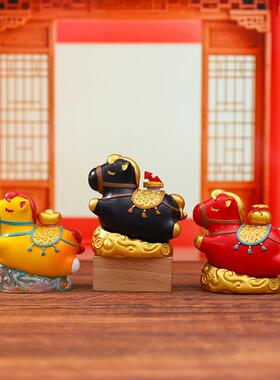 唐三彩胖小阳文创马纪念品马形洛摆件马上有钱博098-3物馆伴手礼