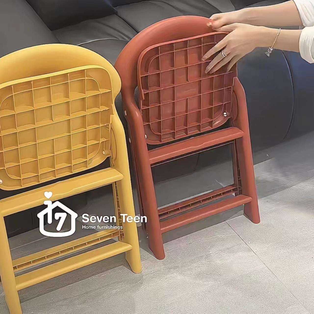 塑料折叠椅家用加厚成人便携座椅客厅餐厅简易靠背椅防水防滑板凳