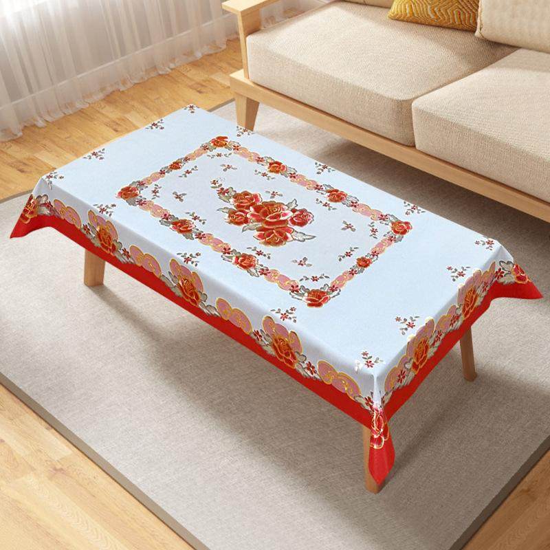 【中国红】90*150家用桌pvc防水防油防烫免洗长方形桌台茶几,居家布艺,桌布,淘宝优惠券,粉丝福利购,淘宝优惠卷