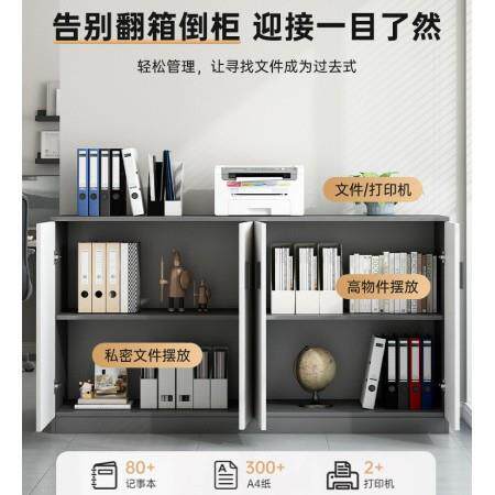 文件柜资料柜办公室置物柜档案柜落地收纳矮柜木质办公柜子储物柜