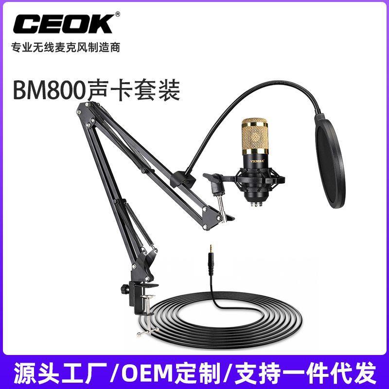 跨境电商热款BM-800套装YY语音网络K歌大振膜电容麦克风厂家直销